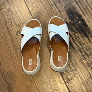 Fitflop White Cross-Strap Sandals